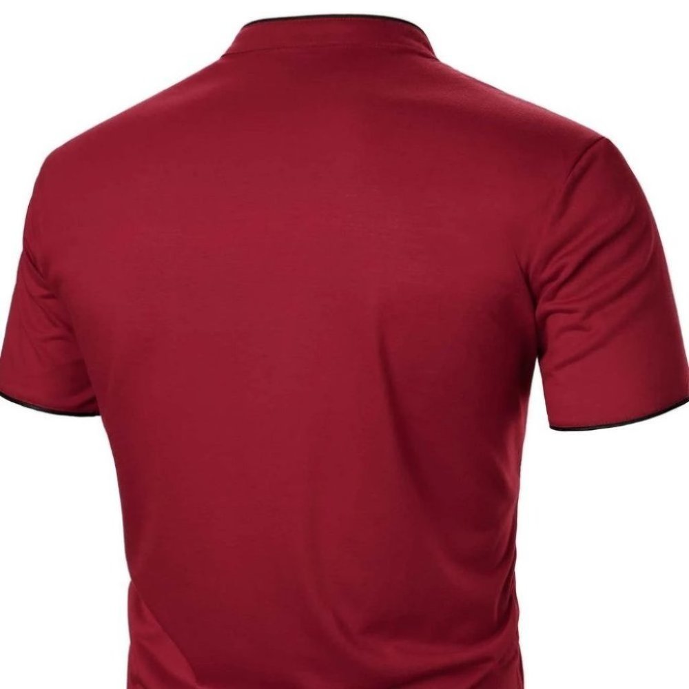 Red Mens Polo Shirt - Picture 3 of 7